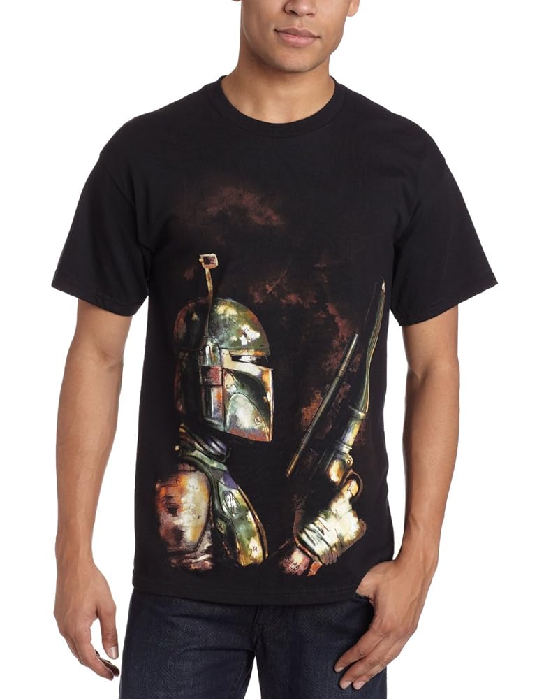 Bounty Hunter Star Wars Tシャツ Amazon.com: STAR WARS Mens Mandalorian Boba Fett Bounty